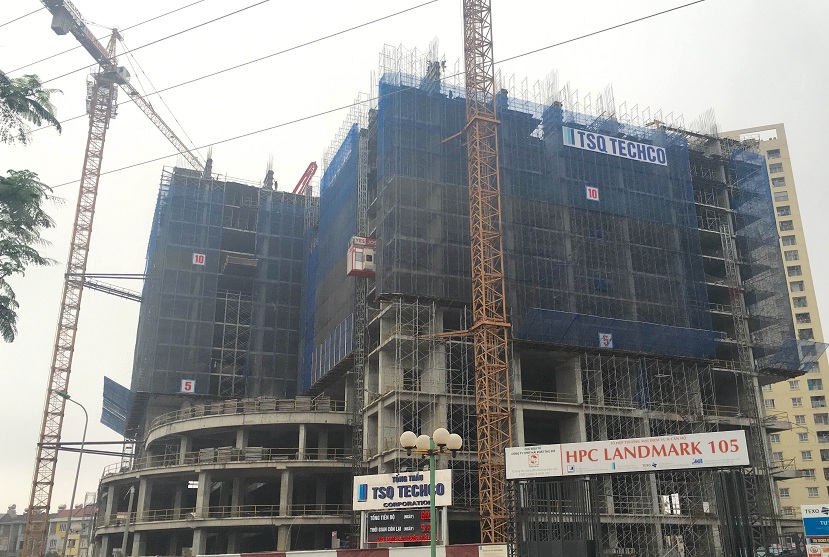 HPC Landmark 105 (Tòa CT2 - 105 dự án Usilk City) đang triển khai đến tầng 15.