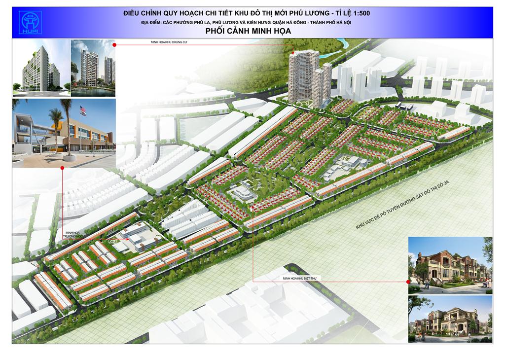 Phối cảnh tổng thể của Dự án Khu đô thị mới Phú Lương